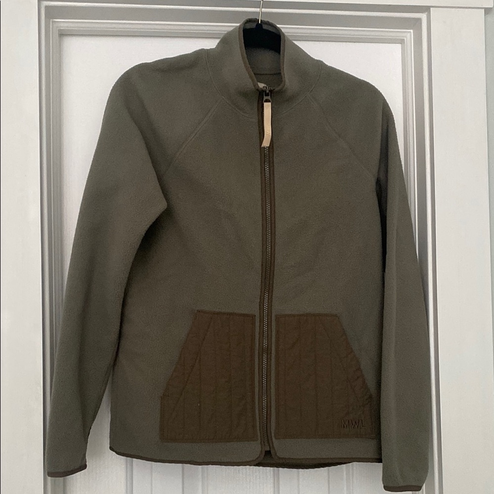 Women’s Madewell Olive Green fleece jacket